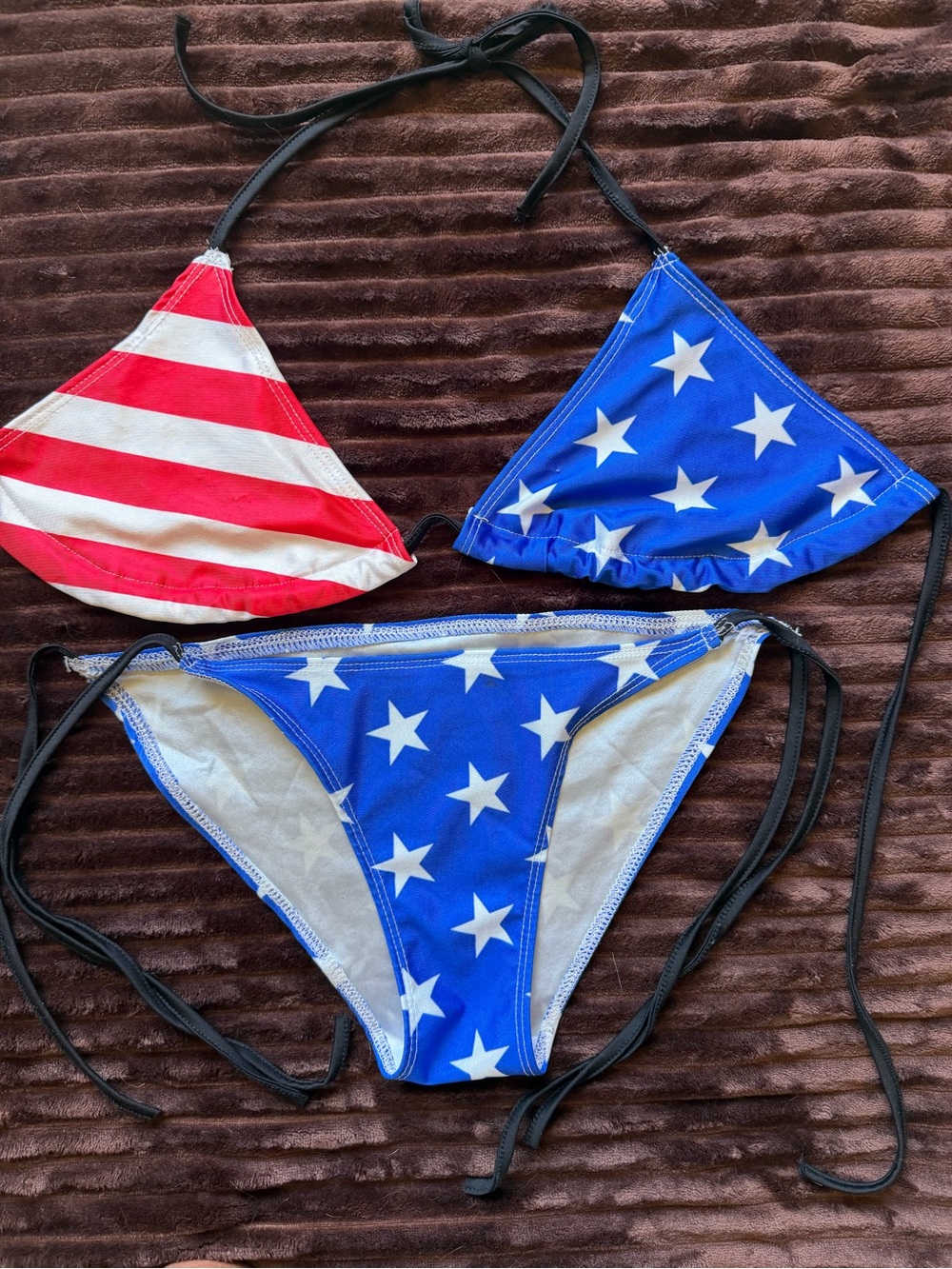 Star-Spangled Triangle Bikini Set - Red, White & Blue